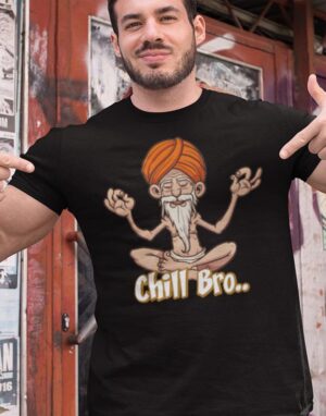 Chill Bro - Round Neck Printed Men's T-Shirt