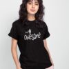 Kaafi-Awesome-Black-Female-Half-Sleeve-T-shirt