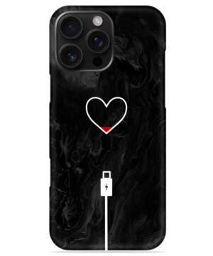 Heart Charging Vector Snap Case for Apple Iphone 16 Pro Max