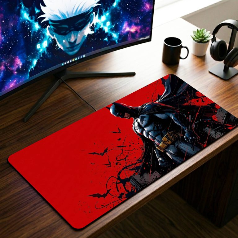 Red Batman Desk Mat