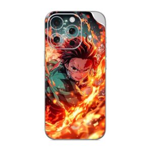 Tanjiro’s Fiery Mobile Skin for Apple Iphone 16 Pro Max